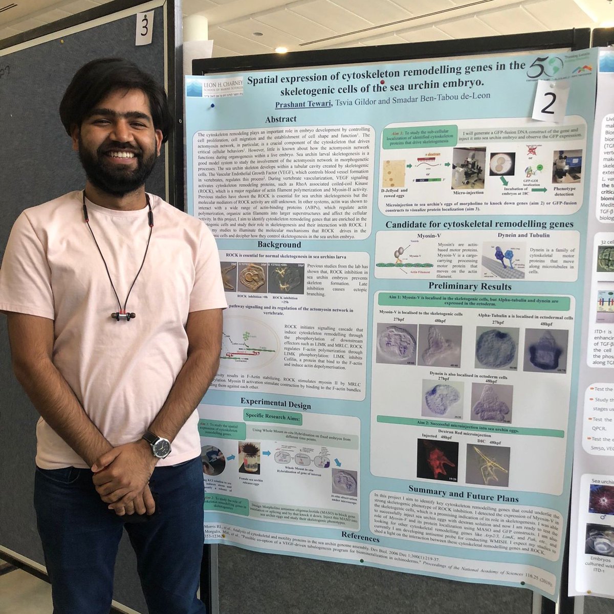 Nefalibata_'s tweet photo. Glimpses of Poster Presentation at Marine Biology Department annual get together, 2022!
@CharneySchoolMS @UofHaifa
#devbiology #seaurchins #cytoskeleton #CellBiology https://t.co/jJNgEBtQc3