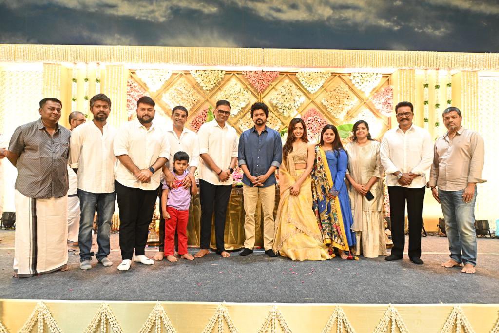 SVC_official's tweet image. Elated to kick start the ambitious
#Thalapathy66 with a Pooja ceremony in Chennai 

@actorvijay @directorvamshi @iamRashmika @MusicThaman @SVC_official @Cinemainmygenes 

#Thalapathy66Launched