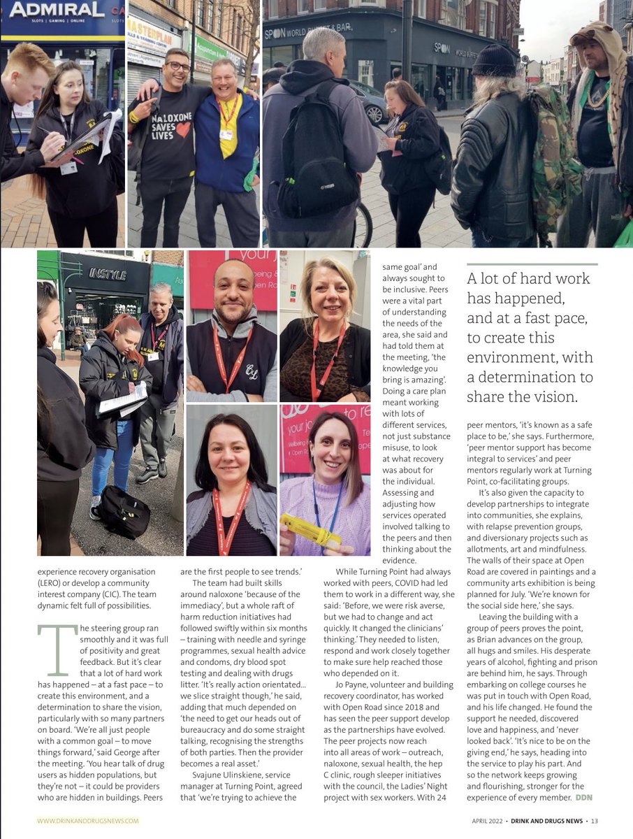 GBMC73's tweet photo. 🤓 Super #proud to see the #mighty @ABetterMedway  #HOPE #Naloxone #Peers feature in this months @DDNMagazine 💛 Brilliant article @ceejayorama the peers @OpenRoad_WR will be made up to read this 🙏 Huge shout to @StevefromMedway &amp; @Claire_PH_ for their commitment to this peoject https://t.co/4xEwGSVhCr