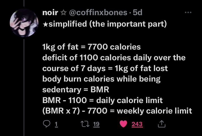 F4txSkelet0n's tweet photo. manifesting that i lose 1kg this week🕯❀ this is how i’m gonna do it!! ❀ thankyou @coffinxbones 😩🙏 #losingweight #edrelapse #skinny #anorecia #thinspo #goalweight https://t.co/VPdbwk0eF7