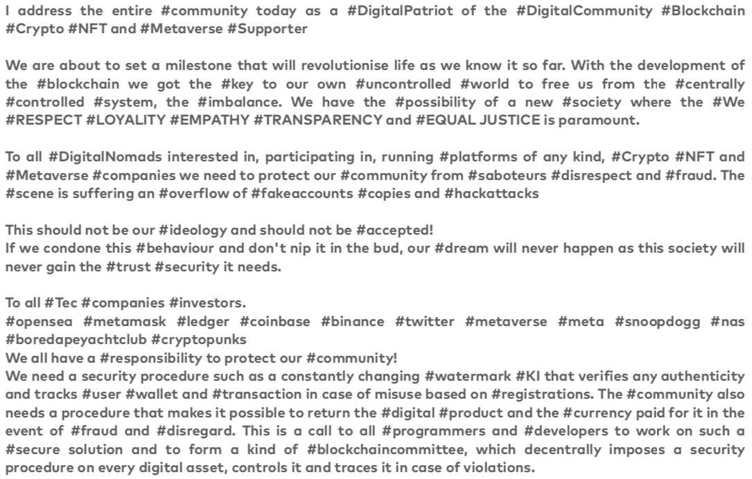 reyincarnated's tweet photo. @opensea @MetaMask @Ledger
We are about to set a milestone that will revolutionise life as we know it so far. With the development of the #blockchain we got the #key to our own #uncontrolled #world to free us from the #centrally #controlled #system and #imbalance. https://t.co/F1TkbEbP2r