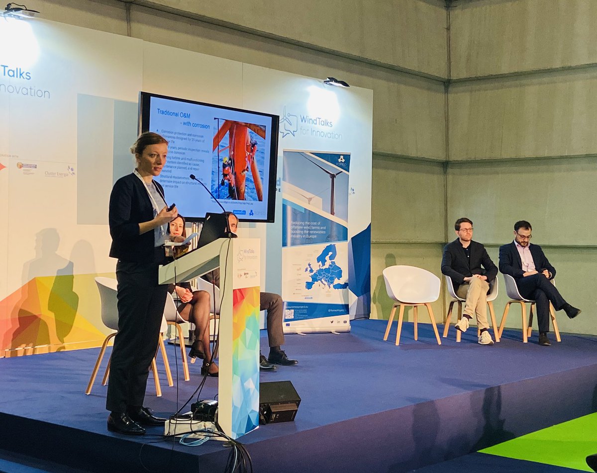 RomeoProjectEU's tweet photo. Successful session in #WindEurope2022 Our project has developed condition monitoring tools to improve the decision-making for an assets management in offshore wind O&amp;M https://t.co/6SlGDTRFvX