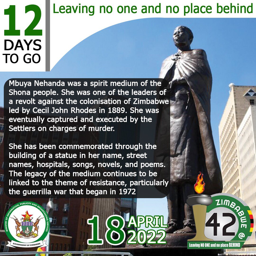 12 days to go!!!
#Zim@42🇿🇼
Leaving No one and No Place Behind