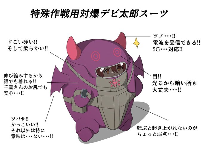 甜花考案対爆デビ太郎スーツ 