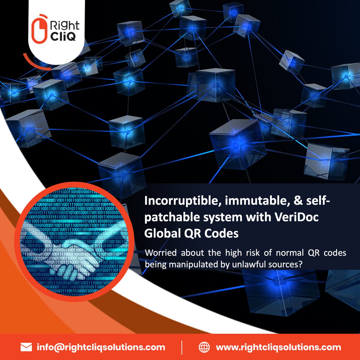 RightcliqS's tweet photo. Worried about the high risk of normal QR codes being manipulated by unlawful sources? Switch to VeriDoc Global QR Codes that use Blockchain technology.   Know more here!   https://t.co/1bnFGhTTZI

#digitaltransformation  #digitalcertificates
#fraudprevention https://t.co/WQI4qhRBho