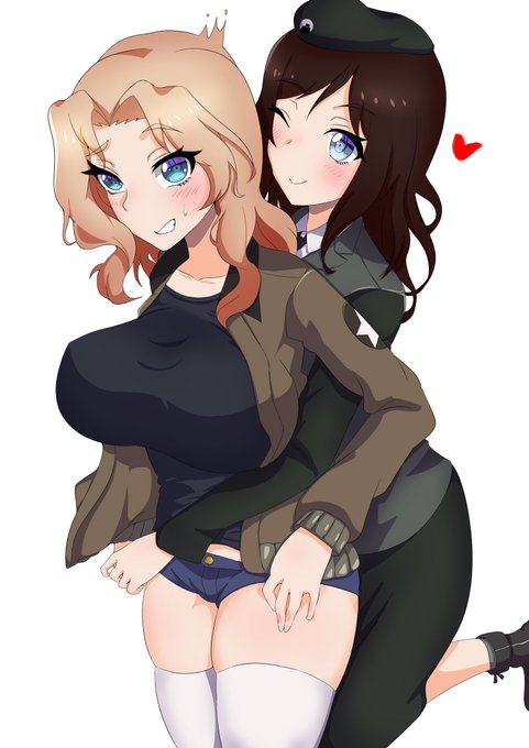 #ガルパン 
ケイとメグミ 