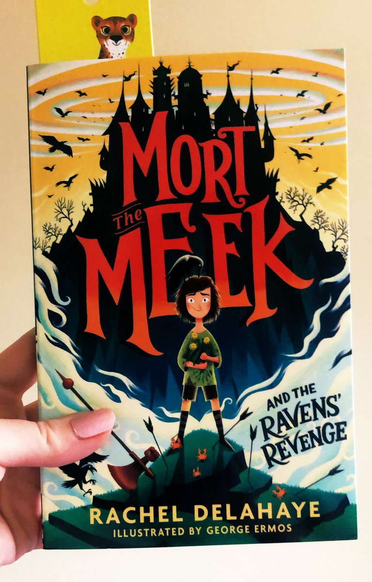 Had a lovely morning in bed with tea and this belly-laugh of a book. 

Mort the Meek is, so far, witty and hilarious! I ADORE its loveable protagonist and detestable baddies. And, of course, the ravens! 

#MortTheMeek