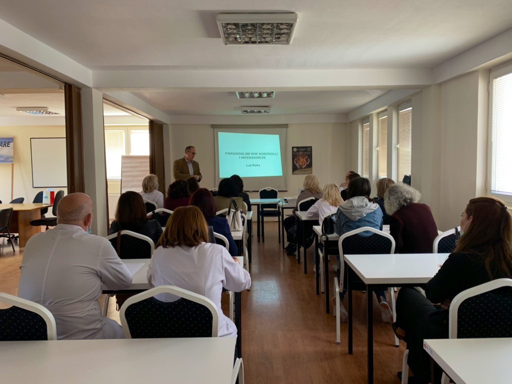 Another group of medical professionals this time from the municipalities of Ferizaj, Kacanik and Hani i Elezit are attending the “Infection Prevention and Control” training delivered by Dr. Lul Raka.