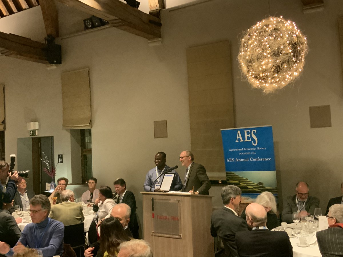 Yesterday, I received the award of “Outstanding Young Researcher“ of the <a href="/AgEconSoc/">Agricultural Economics Society</a> for the year 2020. I am grateful to my supervisors, mentors and my family for all the supports I received in the course of my Phd <a href="/AFBI_NI/">AFBI</a>, <a href="/teagasc/">Teagasc</a> and <a href="/QUBbioscience/">School of Biological Sciences</a>.