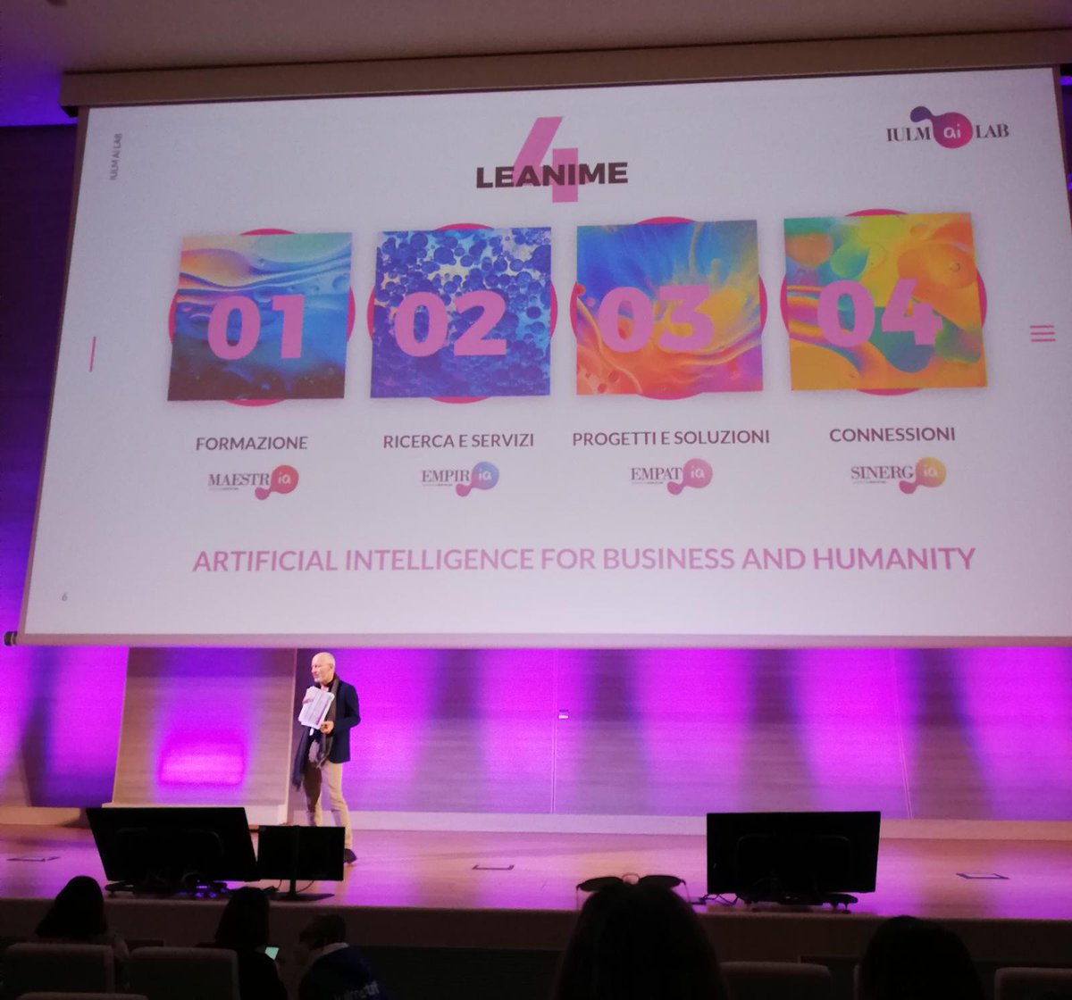 #UMANia 2022

Il professore <a href="/gdifraia/">guido di fraia</a> ci racconta le quattro anime del laboratorio <a href="/IULMAILab/">IULM AI Lab</a>, l’evento UMANia e i progetti futuri, tra i quali il laboratorio fisico che nascerà in IULM 2. 

#OpensearchGroup #livetweeting