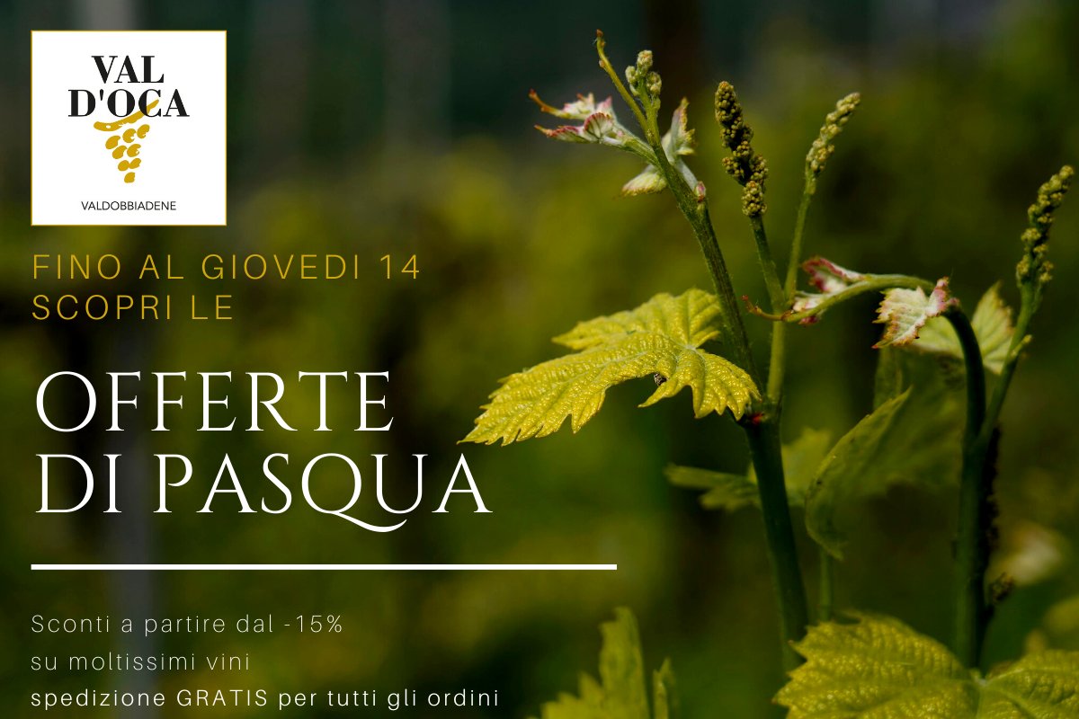 Scopri le nostre offerte di Pasqua! 🐣 Sconti a partire dal -15% e spedizione gratis per tutti gli ordini! #prosecco #valdobbiadenedocg #offertevini #promopasqua - mailchi.mp/05756cc2657c/s…