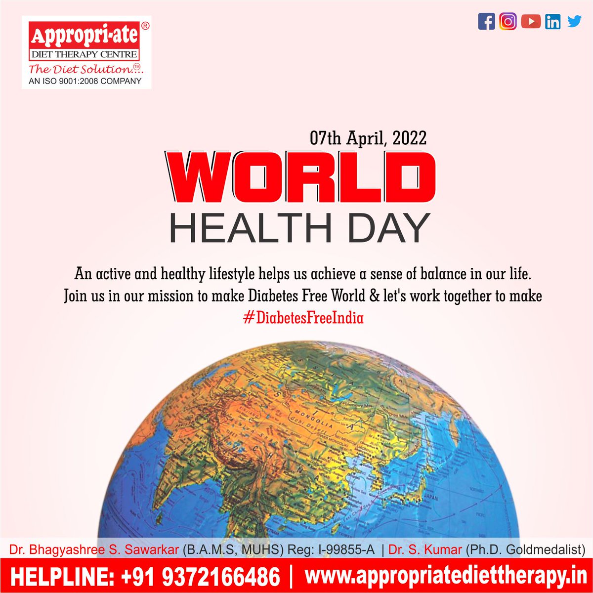 DietAppropriate's tweet photo. An active and healthy lifestyle helps us achieve a sense of balance in our life. 
Join us in our mission to make Diabetes Free World &amp; let's work together to make #DiabetesFreeIndia 
-----
#AppropriateDietTherapy https://t.co/Pikh9NubY9