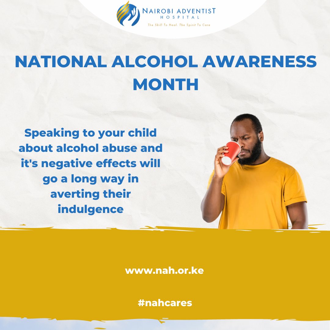 Alcohol abuse may lead to the development of chronic diseases and other serious conditions such as high blood pressure, heart disease, stroke, liver disease, and cancer among others. Say NO to DRUG ABUSE!
#nahcares #drugawarenessmonth #nacada #nationalalcoholawarenessmonth