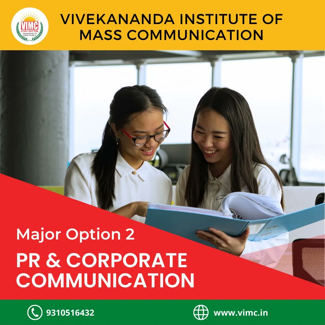 vsjmcdelhi's tweet photo. Post Graduate Diploma in PR and Communication offered by VIMC holds an amazing curriculum to help students understand the core values of handling a brand and encounter consistent growth.
■ REGISTRATION OPEN ■
#vipsdelhi #vimcdelhi #diplomaprogramme #publicrelations https://t.co/hZfDgWuoxf