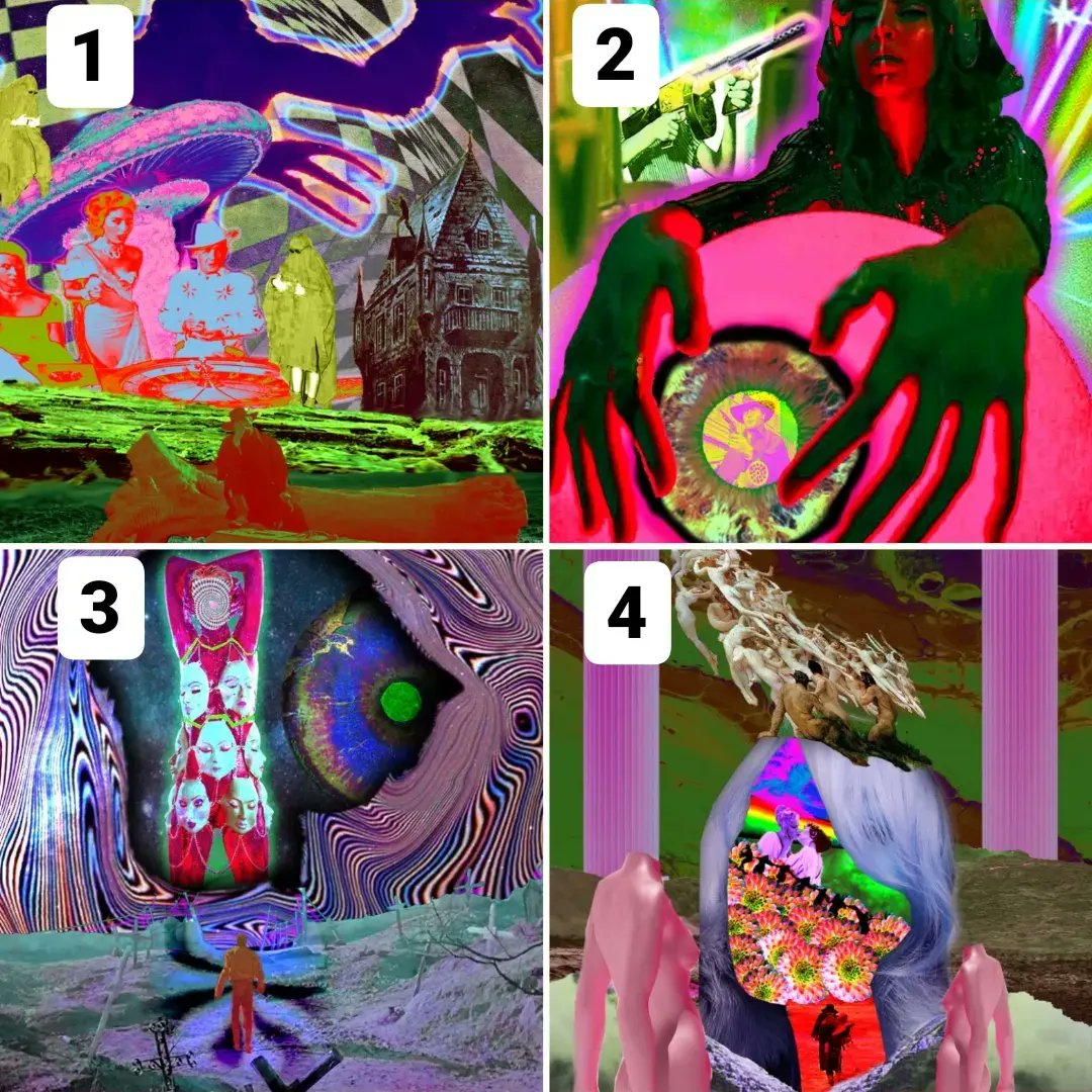Write in the comments which one you like more and check my <a href="/rarible/">Rarible</a> page.

rarible.com/fiendofvoid/sa…

#rarible #tezos #Psychedelicart #django #collageart