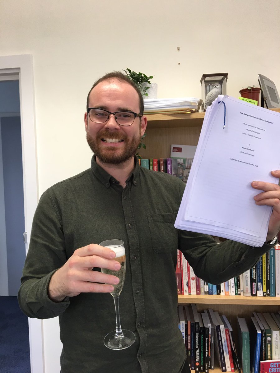 We could not be more proud of ✨Dr✨ <a href="/alexmurphykc27/">Alex Murphy</a> after a successful viva this morning. His research on political rhetoric and its influence on hate speech makes an excellent contribution to the discipline. Well done Alex!!