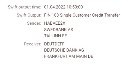 chuckcze's tweet photo. @DeutscheBank I donated 100€ to Ukraine via Swift and 25€ was taken out somewhere between my SWEDBANK in Estonia and JSC UNIVERSAL BANK in Kyiv. Did Deutsche Bank take 25% of my donation? https://t.co/HEDXhhEa5O