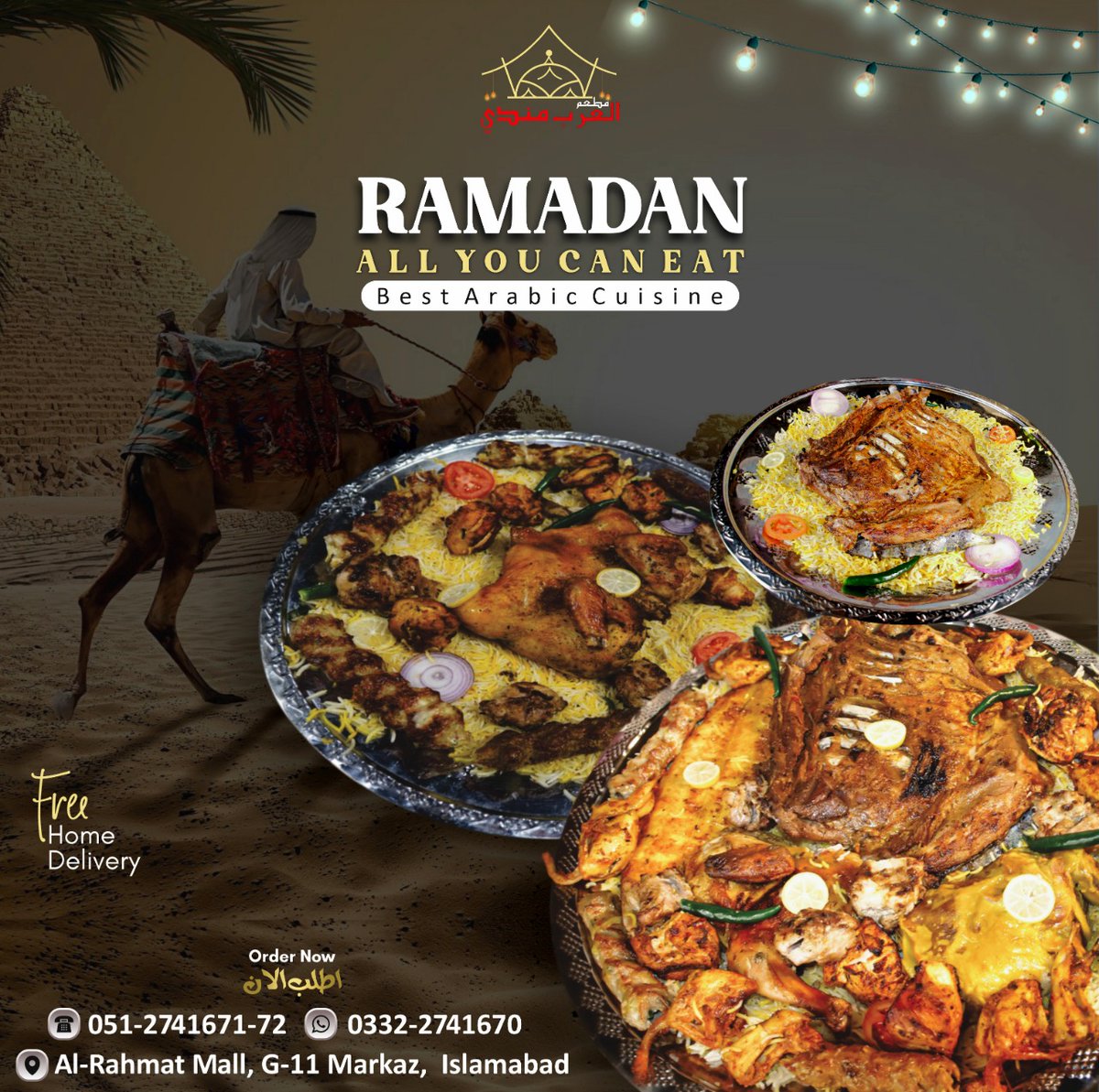 alarab_mandi's tweet photo. Mouth-watering and deliciously made for your taste buds.
Visit Right Now: 📍Al-Rahmat Mall, Shop No 1&2, G-11 Markaz, Islamabad.
#AlArabMandi https://t.co/o9lVzc8sp7