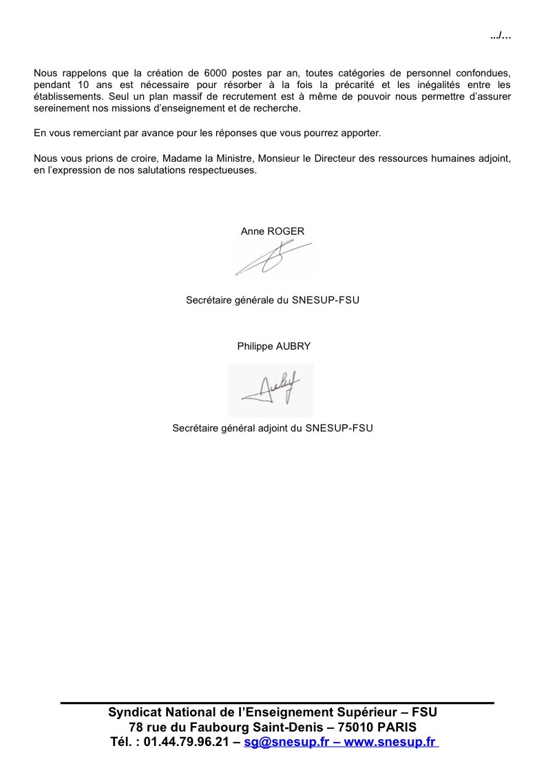 SnesupFsu's tweet photo. Depuis jeudi le @SnesupFsu a interpellé plsrs fois le ministère, lui a écrit lundi et a rappelé hier en #CTMESR la nécessité qu’aucun-e candidat-e ne fasse les frais des dysfonctionnements de #Galaxie. Il y restera très attentif.
#Recrutement #RIPEC
https://t.co/EhNAGIKqtj https://t.co/HURdqljEap