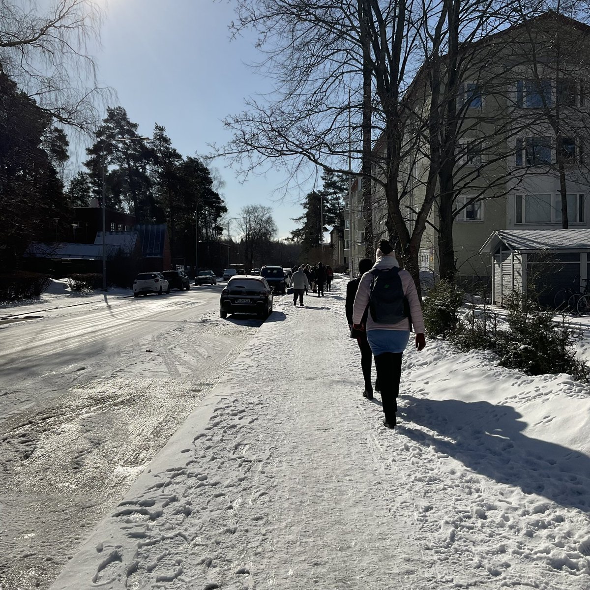 SUCSESSProject's tweet photo. The SUCSESS Project participants making their way to the Haaga-Helia ammattikorkeakoulu Haagen campus for Day 3 of #Training3
#Training4SUCSESS #ErasmusPlus #SUCSESSProject https://t.co/uiC68U2ROJ