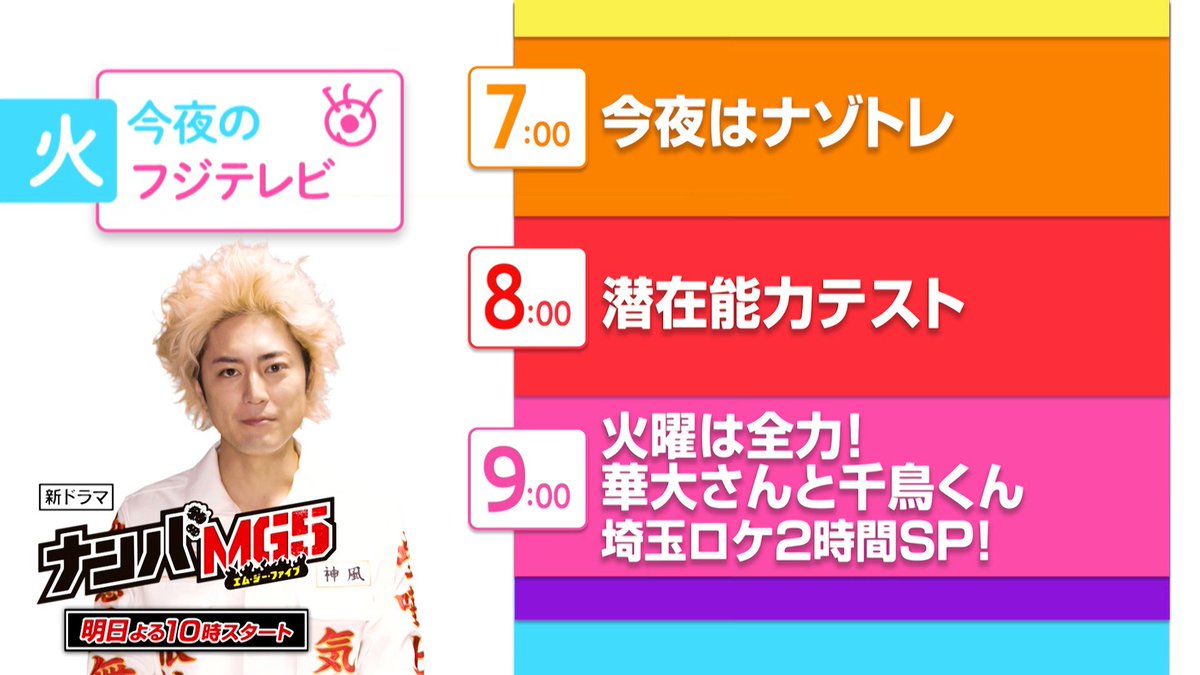 今夜のフジテレビはこちら❗／
