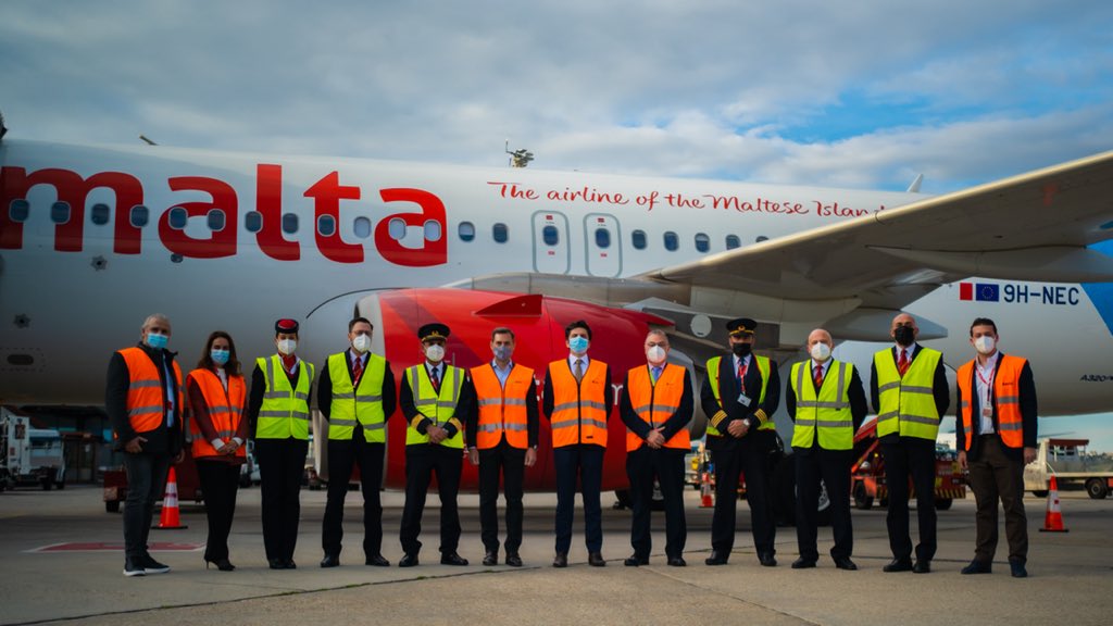 BalzanDaniel's tweet photo. @AirMalta Inaugurates Madrid 🇪🇸 route | After long preparations with Aena, H.E Ambassador @DAzzopardi_ and our GSA's we are finally  back in Madrid after an absence of around 10 years https://t.co/k0W559McNs