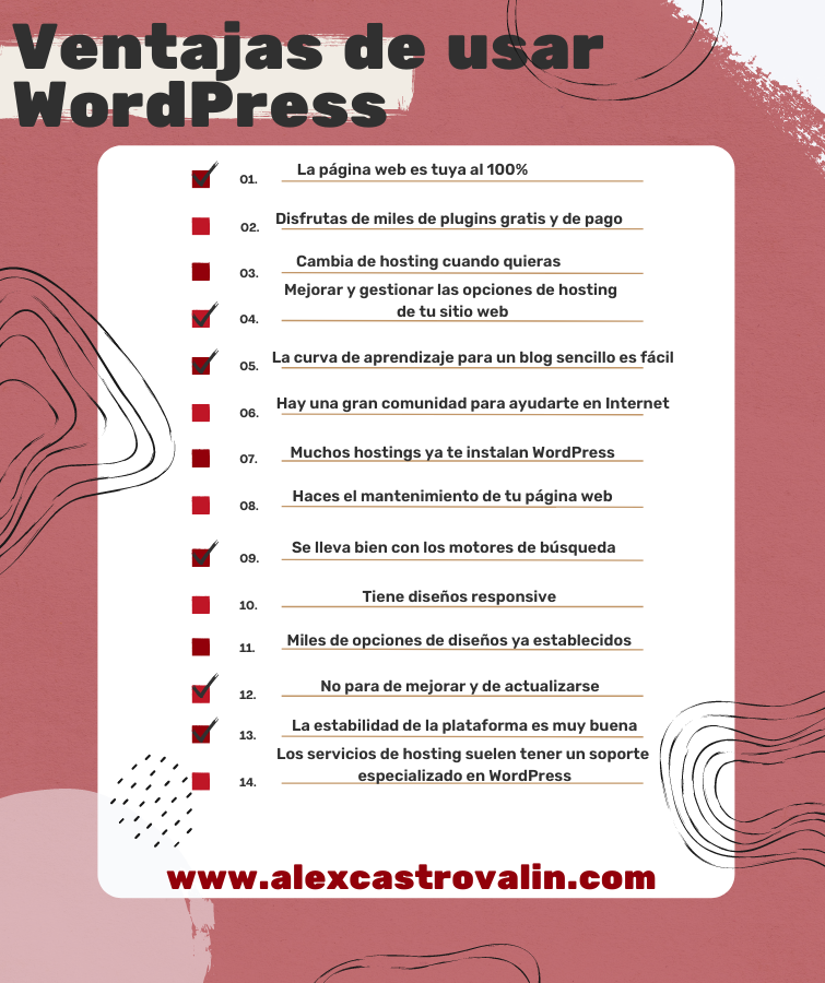 Principales ventajas a la hora de usar WordPress ¿Se te ocurre alguna otra? 👇
