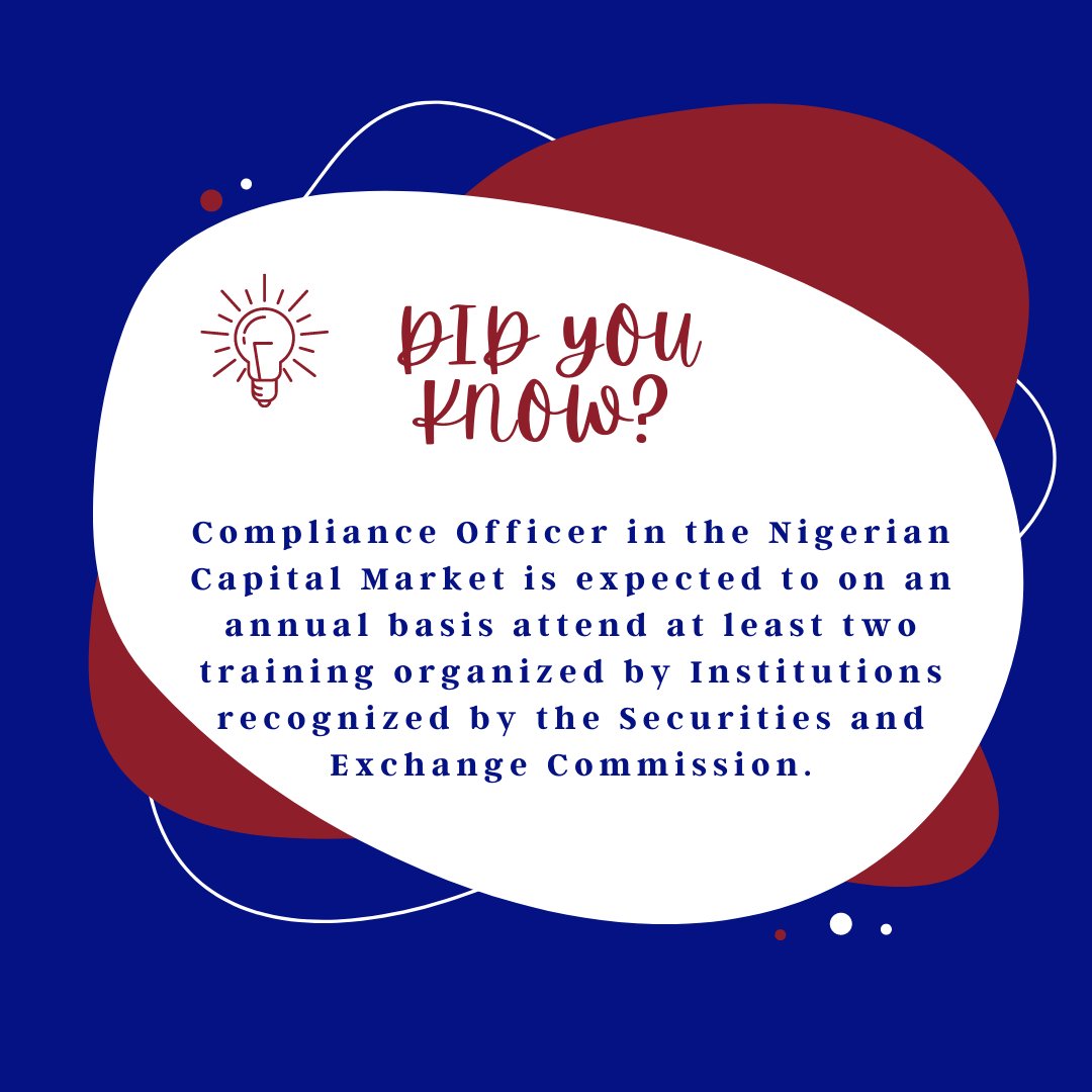 Axelia_Consult's tweet photo. Did you know?

Visit https://t.co/UxEUxvoOb9 to download the 2022 training calendar of the Nigerian Capital Market Institute.

#capitalmarketoperators #fintech #business #regulatorycompliance #VASPs https://t.co/CiDqSuq5DL