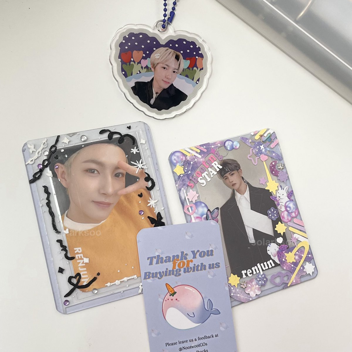 solarksoo's tweet photo. —— today’s mail 💌
my long awaited purchase 😭 i went on long ends trying to find these pcs not to mention the price 🤡 but thankyou @NootwootGOs for your hardwork in helping me secure these pcs 🤍🤍 #NWFeedbacks https://t.co/PWpExJayat