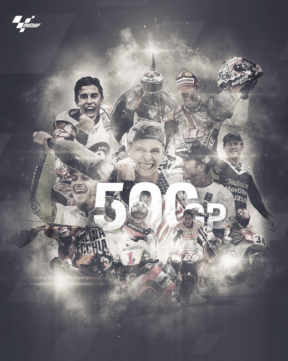 MotoGP's tweet photo. Celebrating 500 Grands Prix of motorcycling history! 🏁

From 1992 to the current day, this weekend's #AmericasGP marks a huge milestone for the Racing Together Era 🙌

#GP500 https://t.co/YKiMDgnzaV