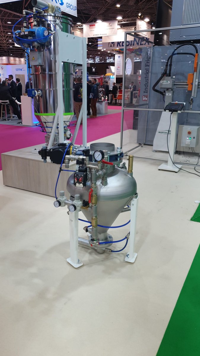 SyncroGroupsrl's tweet photo. Plantech-CST is exhibiting at the F.I.P show in Lyon, France, even on the stand of our sales partner Martiplast Come and see our latest offering, Propeller for dense phase conveying and Powder Hopper Loader.
#fip2022 #SyncroGroup #Plasmac #EREMA #Planetapproved #circulareconomy https://t.co/DUYLGaGtMd