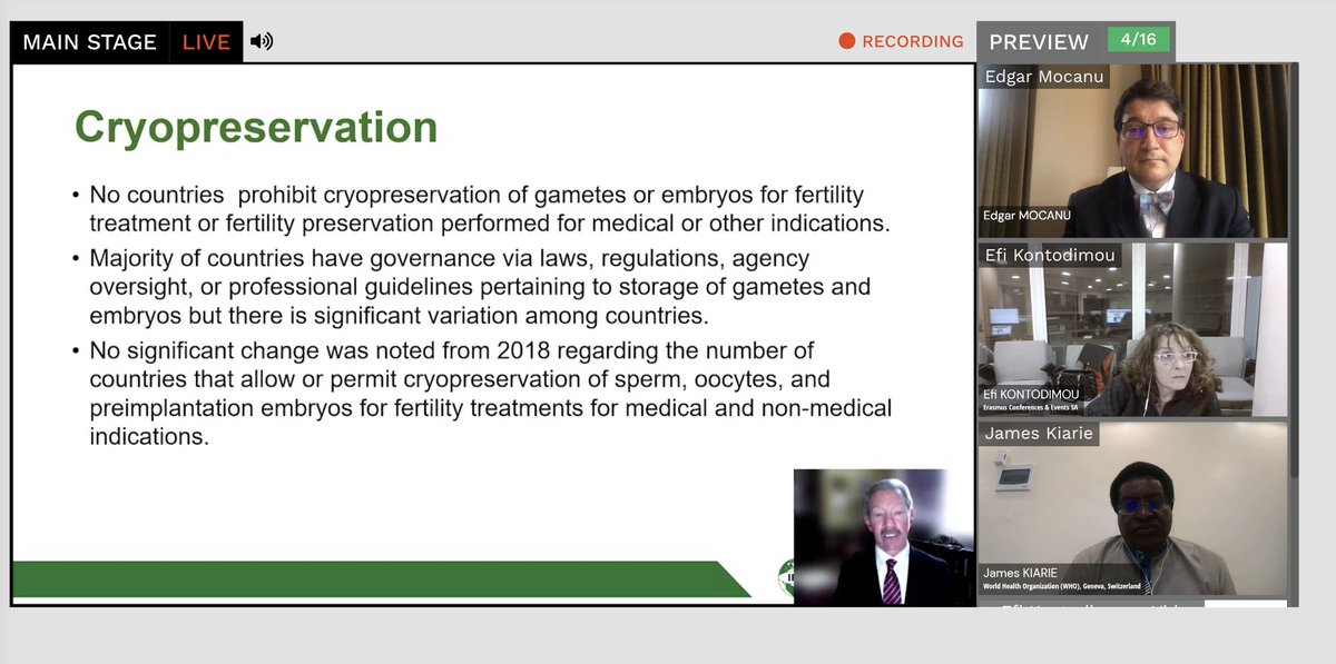 IFFSVirtual2022's tweet photo. #cryopreservation : useful data about the existing regulations worldwide by Steven Ory (#USA) in the session titled "Global Reports".
Just follow #IFFS2022 for all latest developments regarding #fertilitycare and reproductive #medicine.
#iffs #fertility #24thIFFSWorldCongress https://t.co/0ffh2qxP17