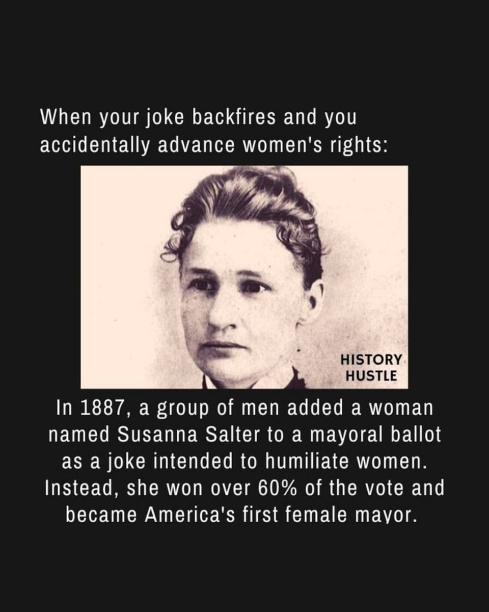 When your joke backfires and you accidentally advance women's rights 😂💪 Thanks to @HistoryHustle for this one.