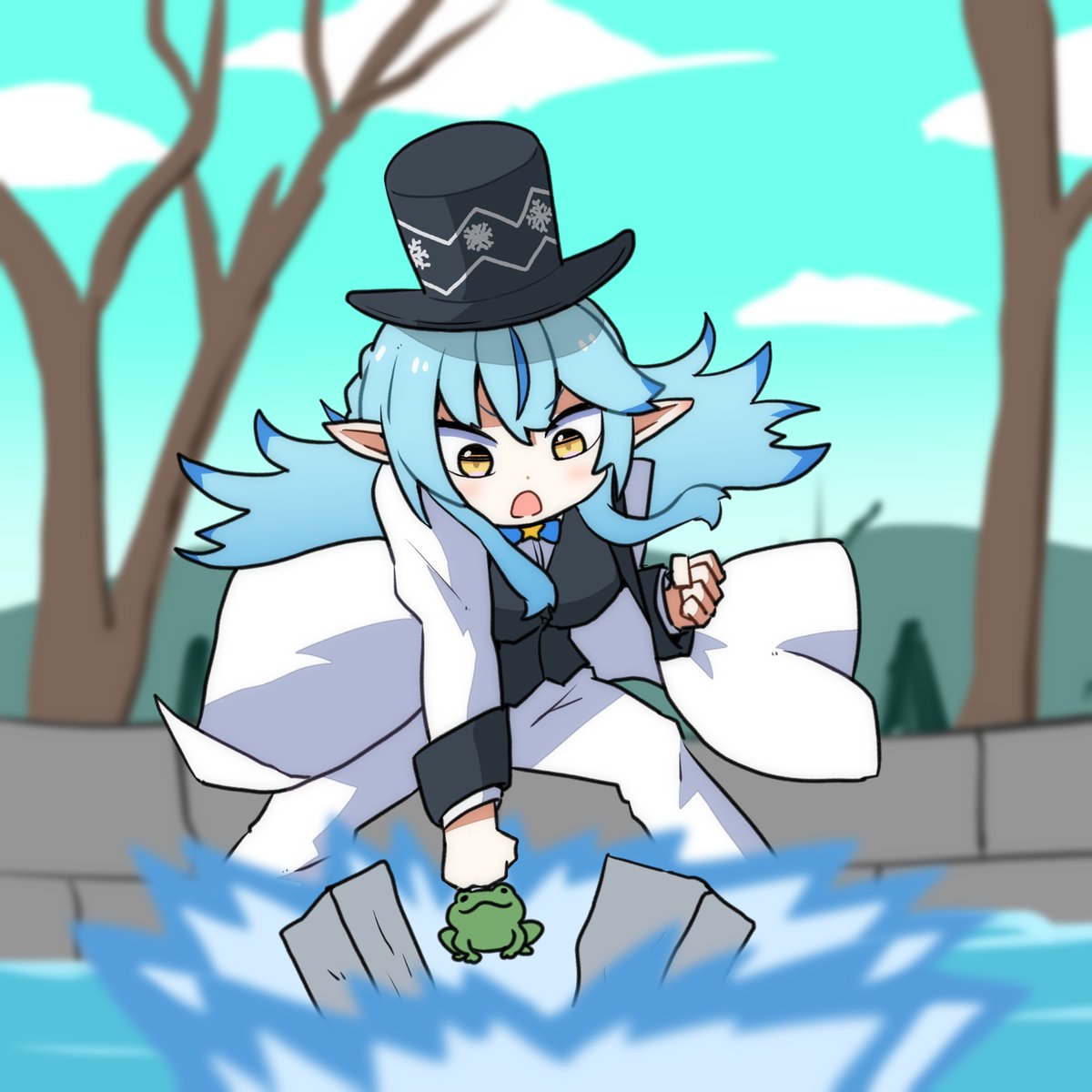 雪花ラミィ 「#LamyArt
メメタァ https://t.co/F51BQ9at6t 」|honmirinのイラスト