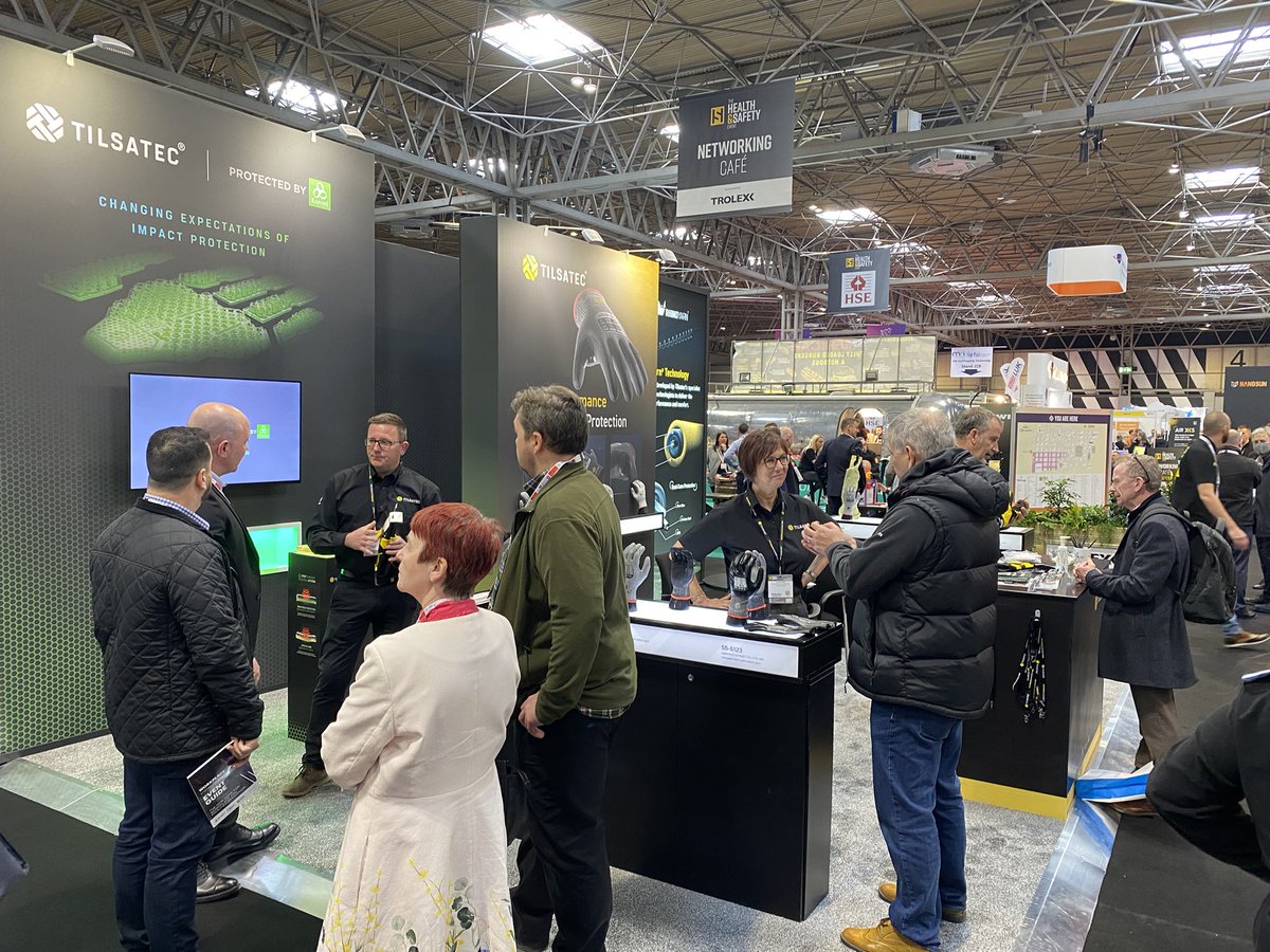 Tilsatec's tweet photo. Day 1 of @HandS_Events at the NEC was a busy one! We’re ready for day 2 come and see us in Hall 4/L120.
#hse22 #handprotection #safetyevents https://t.co/i2moSWu9zZ