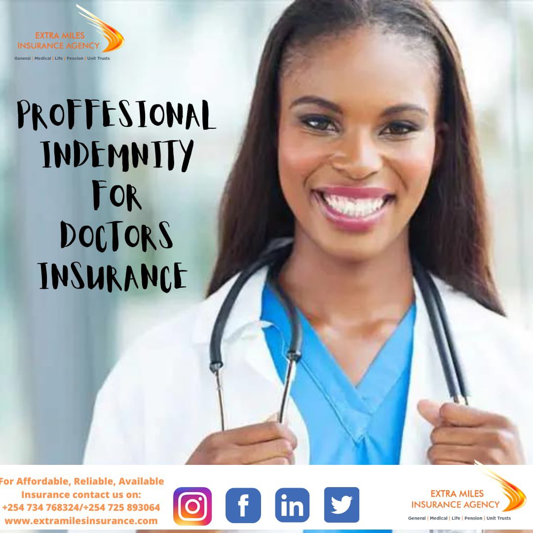 StephenKariuki's tweet image. Doctari akisema kiumane then we got you. Take up a Professional Indemnity for Doctors with us 
Contact us for this and more on 0725893064/0734768324.
#pidoctorsinsurance
#profesionalindemny
#piinsurance
#Insurance 
#insuranceagent  
#extramiles 
Website: extramilesinsurance.com