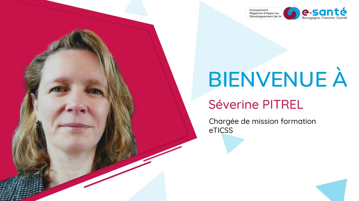 GRADESBFC's tweet photo. ⭐Séverine PITREL intègre le #projet #eTICSS du #GRADeS #BFC en tant que chargée de mission #formation !📸Découvrez son portrait ➡ https://t.co/tUPZMRTwAk
#team #welcome #portrait #bienvenue #equipe #esante #sante #numerique #projet #coordination #parcours https://t.co/siqf9BT6Fh