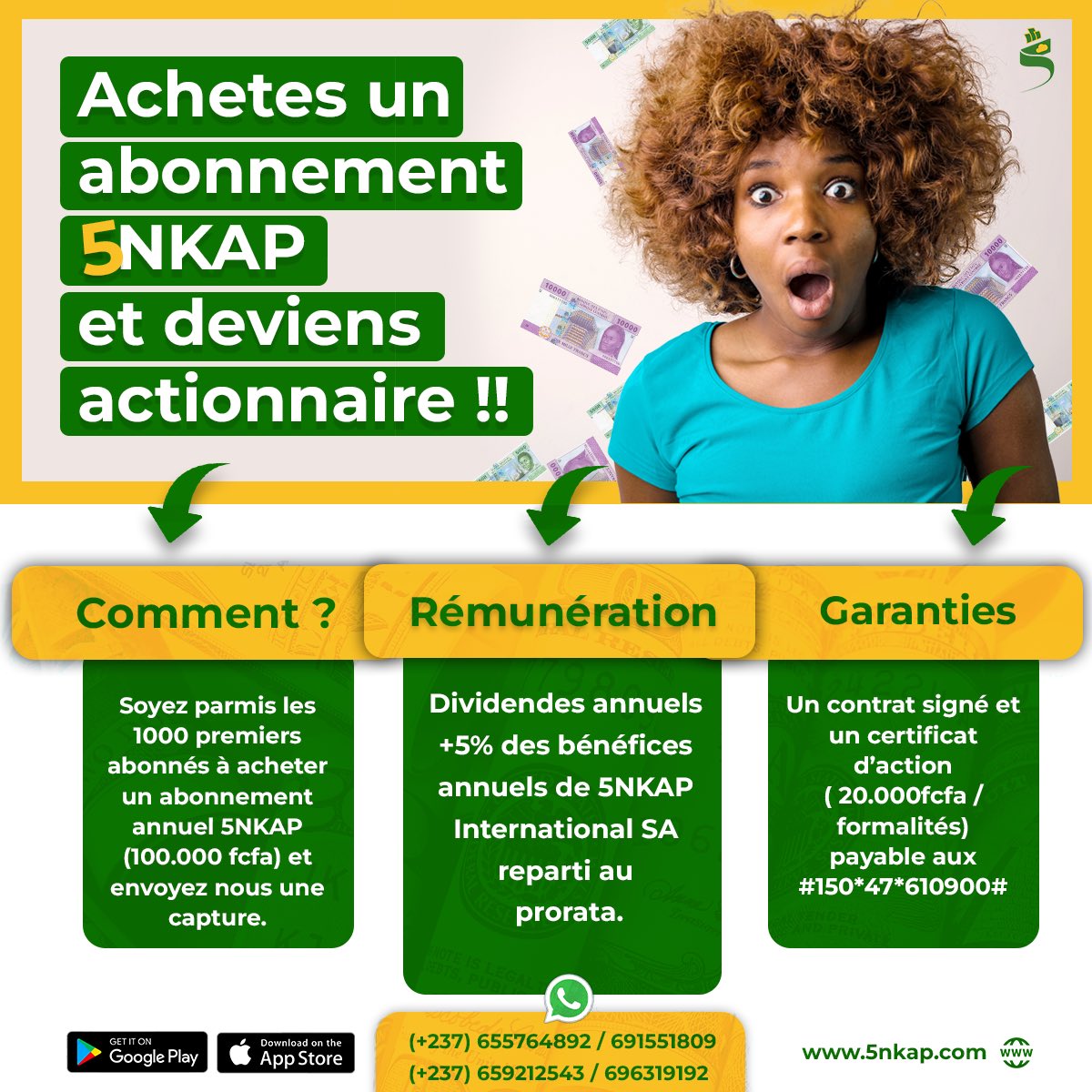 5NKAP's tweet photo. A tous ceux qui se posent la question : 

« Qu’est ce que je gagne en étant actionnaire chez 5NKAP ?» 

Voici enfin la réponse que vous attendiez ! 😉👇🏽

https://t.co/HiyKRcj5mx

Convaincus ?? N’hésitez pas à rejoindre l’équipe 😃 https://t.co/Wom8g9sAQo