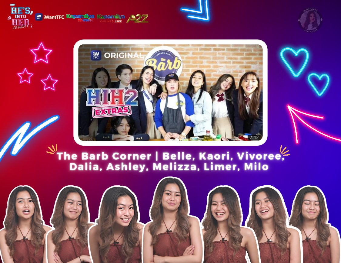 AshleySlappers's tweet photo. The Barb Corner | Belle, Kaori, Vivoree, Dalia, Ashley, Melizza, Limer, Milo | #HIH2Extras 🖤💙❤️

 🔗 https://t.co/BL2mSI1We1

#HesIntoHerSeason2 
#AshleyDelMundo
#KhloeGomez | @lallainashley https://t.co/jPXwMd4w76