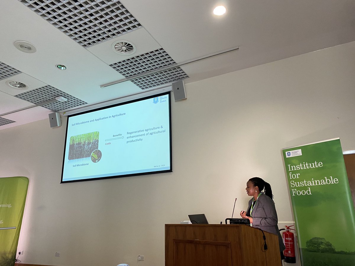Abstract speaker Nancy Muringai <a href="/nanciemurin/">Nancy</a> from <a href="/sheffielduni/">The University of Sheffield</a> explains her presentation Investigating the transferability of disease-suppressing soil microbiomes to protect tomato #IOBCSHEFF