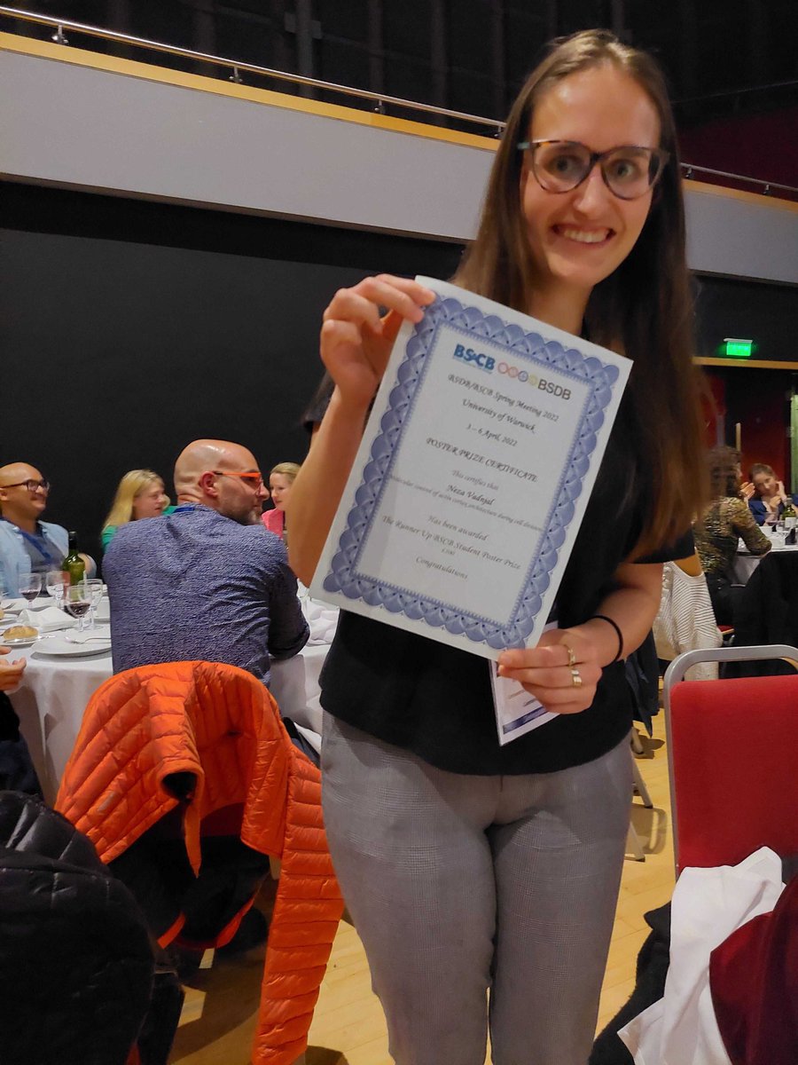 So happy that I was able to attend one more in-person #BSCBDB22 meeting druing my PhD and to be leaving it with a <a href="/Official_BSCB/">BSCB</a> Poster Prize!