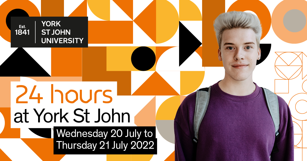 In Year 12? 🤔 Aged 16-17? 🤔Want to get a feel for university life? 🎓 

Join us for 24 Hours at York St John. Stay overnight with us on Wednesday, 20 July and discover more about student life.

This is a free event. Register your interest here⬇️
yorksj.ac.uk/study/undergra…