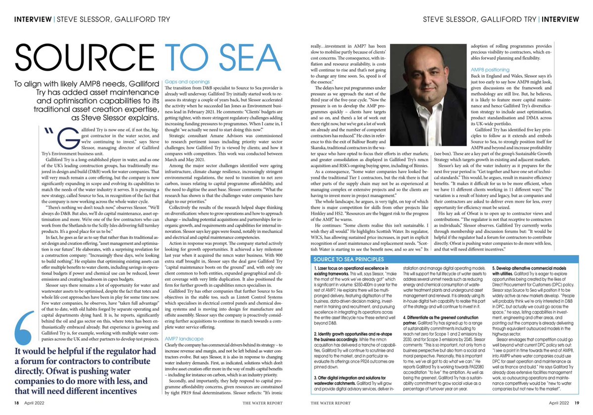 SS (@stevesless) on Twitter photo The latest edition of <a href="/TheWater_Report/">The Water Report</a> has hit the inbox this morning. I had a great conversation with @karmaOckenden. As part of the interview we talked about Source to Sea, <a href="/lintottcs/">Lintott</a> and the <a href="/gallifordtry/">Galliford Try</a> Sustainable Growth Strategy. The latest edition of <a href="/TheWater_Report/">The Water Report</a> has hit the inbox this morning. I had a great conversation with @karmaOckenden. As part of the interview we talked about Source to Sea, <a href="/lintottcs/">Lintott</a> and the <a href="/gallifordtry/">Galliford Try</a> Sustainable Growth Strategy.