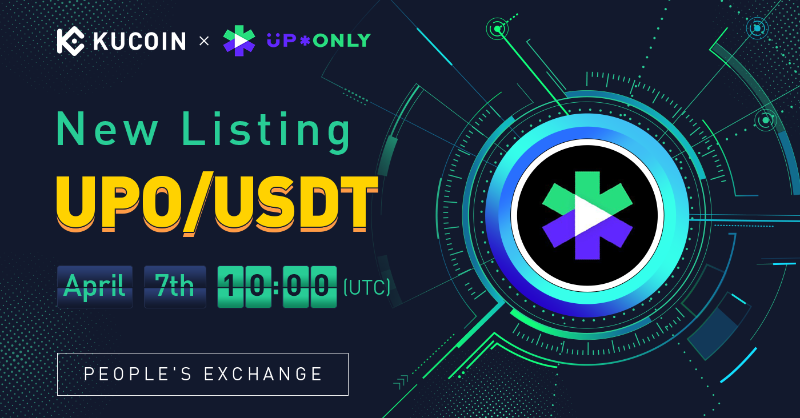 kucoincom's tweet photo. 💥 World Premiere Listing 💥

$UPO @UpOnlyOfficial gets listed on #KuCoin!

🔹Pair: UPO/USDT
🔹Deposit: now open (network: MATIC)
🔹Trading: 10:00 am on April 7, 2022 (UTC)

#Analytics #GameFi #Metaverse #PlayToEarn