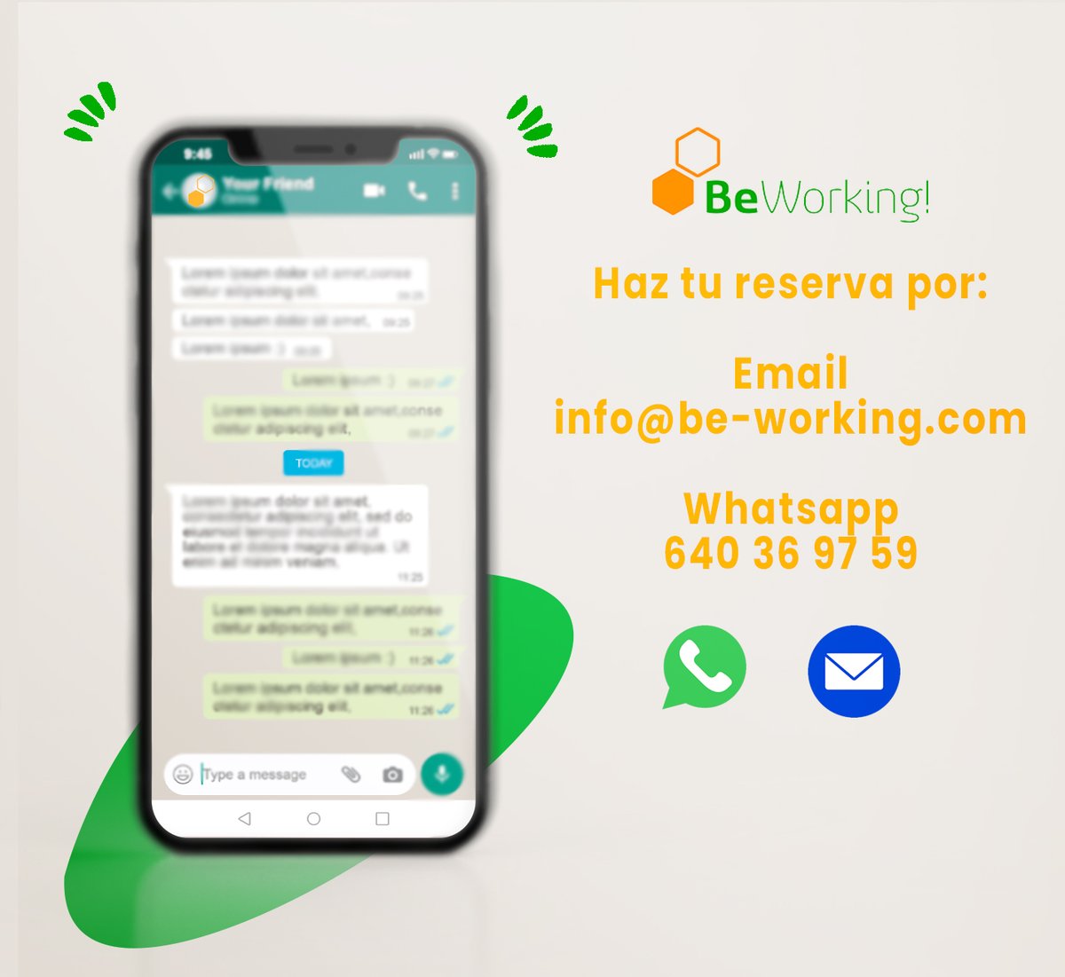 ¡Reserva ya algunos de nuestros servicios y únete a Beworking!
🟠Salas y aulas desde 5€/hora
🟠Mesa de trabajo 5 €/día
🟠Oficina Virtual 15€/mes
#aulas #salas #coworking #mesas #oficinavirtual #malaga
be-working.com