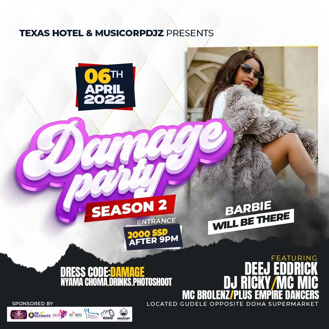 DeejEddrick's tweet photo. Hlo East Africa the long awaited day is today.
#DAMAGEPARTY SEASON2 is taking place 2nyt @TexasHotel guddele2. Lot's of entertainment from ur best Djz, Mcs & Artists. Eating,🍴Drinking🍹photoshooting and many more https://t.co/EFYAYEiYaZ