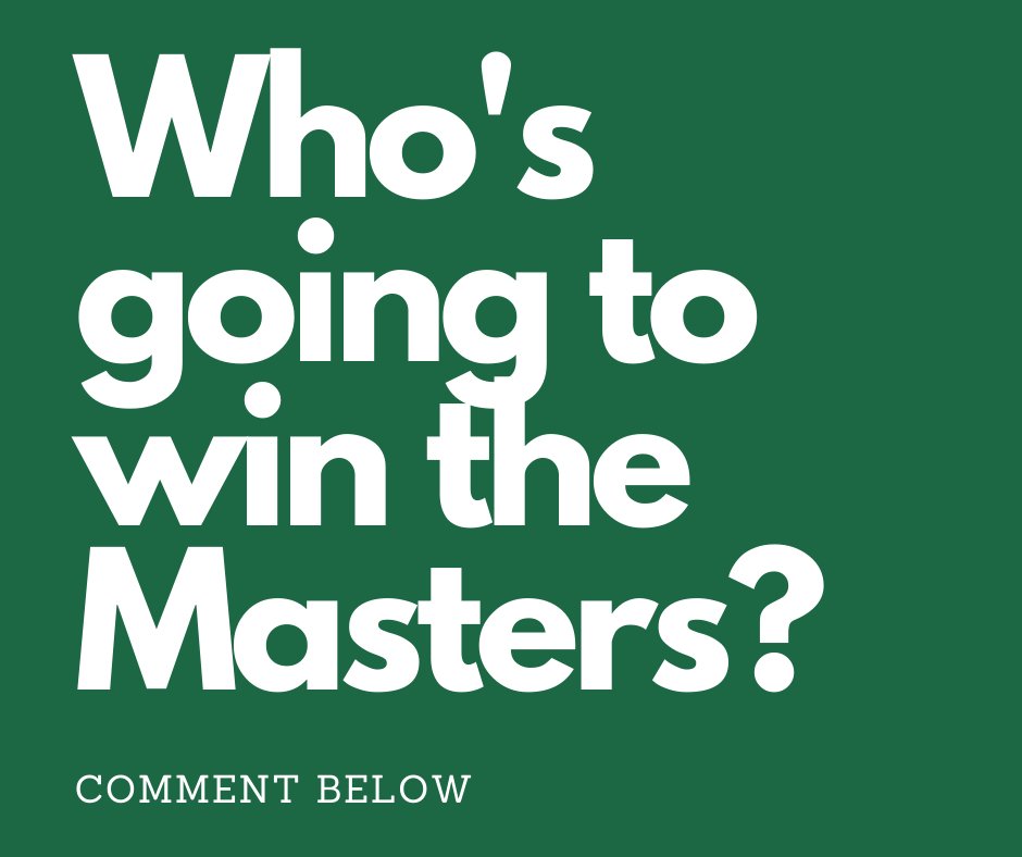 The Masters starts tomorrow! Who do you think is going to win? Comment below Our group pick is Cameron Smith, can he be wearing the green jacket Sunday? #Golf #TheMasters #Tigerwoods #StaffsGolf #MidlandsGolf #Customfitgolf #CustomFitters '