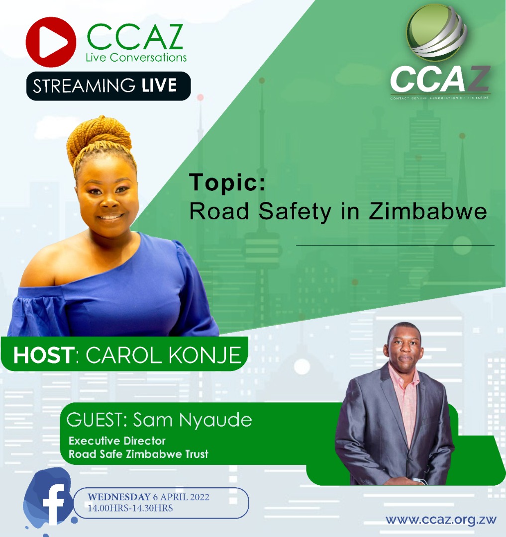 CCAZ2's tweet photo. Join us today on our Live Conversations program where we are extensively discussing about Road Safety in Zimbabwe with Sam Nyaude
#Liveconversation
#ccaz
#customerservice https://t.co/1JrFXWbZbH