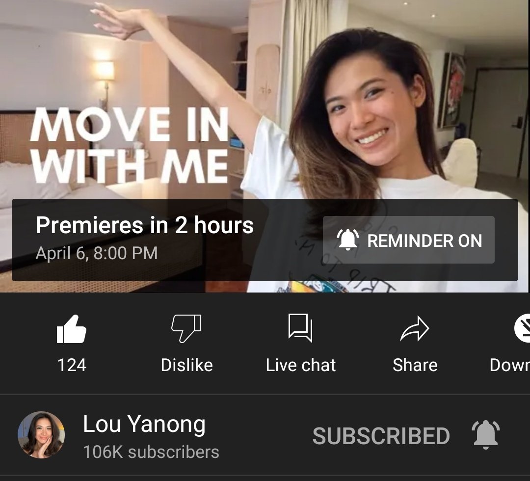Move in with me on <a href="/louyanong/">Lou Yanong</a>'s yt. Sabay sabay tayong manood mamaya (8PM) beautiful people. 🌙✨

youtu.be/syUxb2gxnNE
#LouYanong LOU YANONG