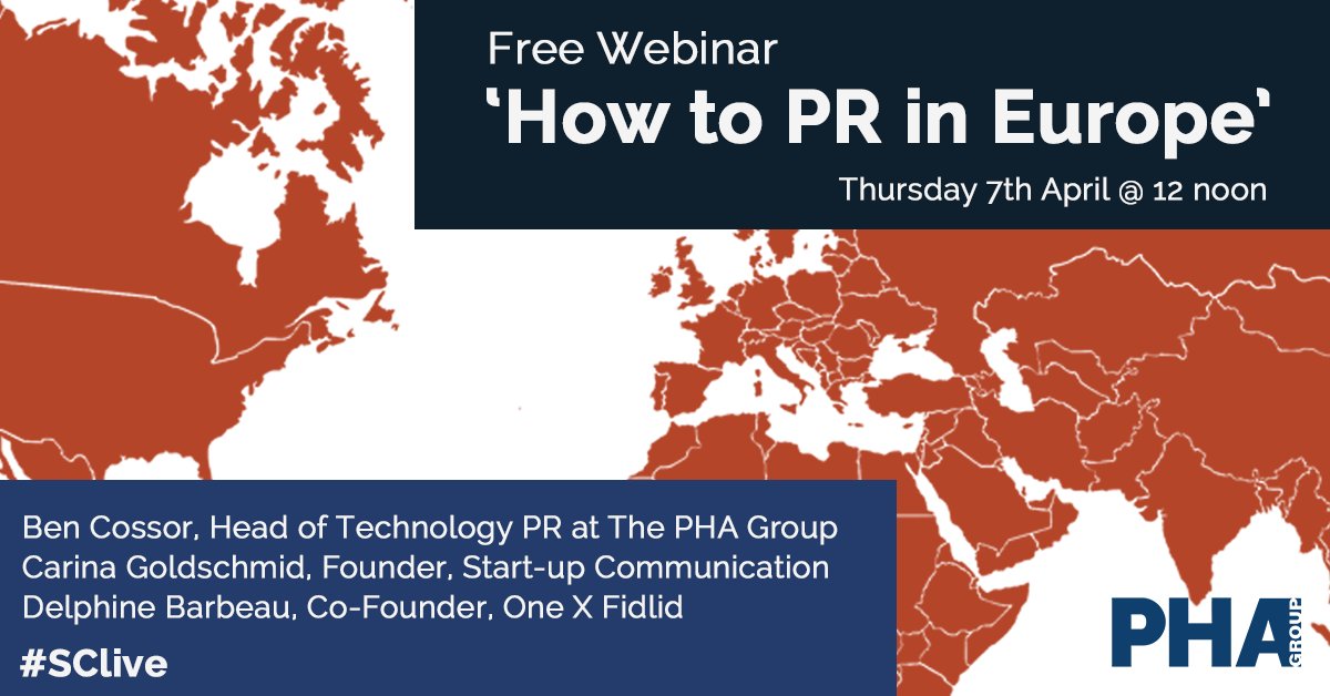 ⭐ New Webinar ⭐

This Thursday @ 12 noon Head of Technology PR @bencossor sits down with <a href="/_StartupCom_/">StartupCommunication</a> and @onexflidlid to discuss how #technologyPR and #startupPR differs around Europe 🌍

Sign up here 👇 lnkd.in/dKwjGQse